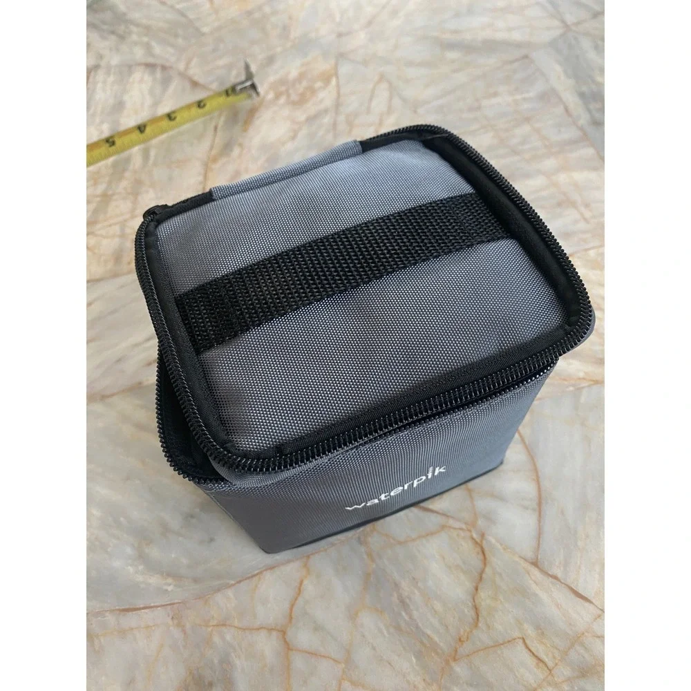 Waterpik Travel Storage Case Gray Nylon Padded Zippered Bag with Mesh Pocket